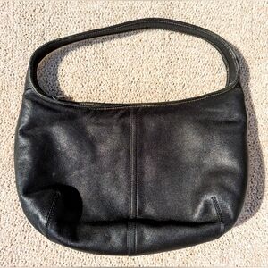 Vintage Coach black leather ergo bag